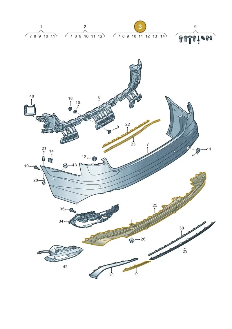 8W5807067LGRU — Audi A4 (2015-2025) diagram 849807750, position 3