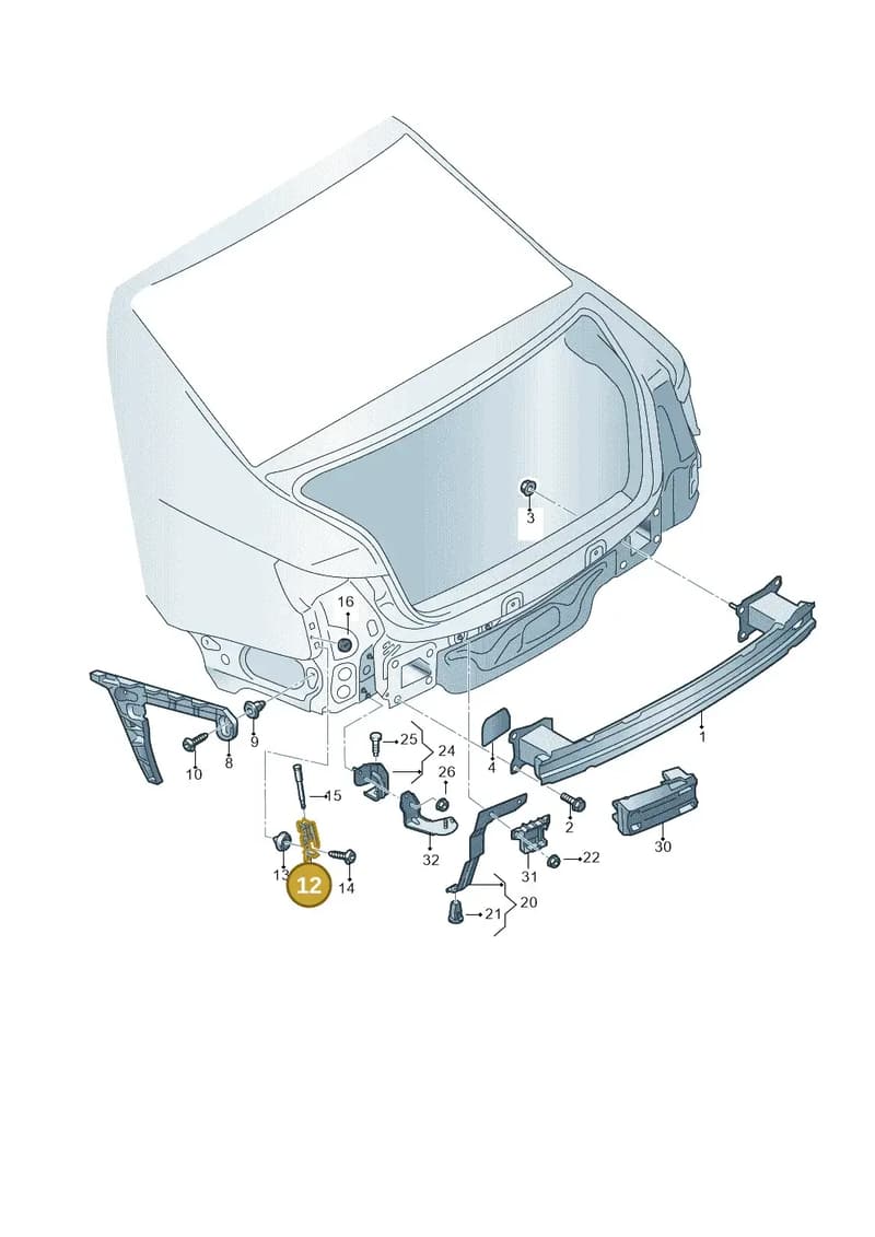 8W5807889 — Audi A4 (2015-2025) diagram 849807500, position 12