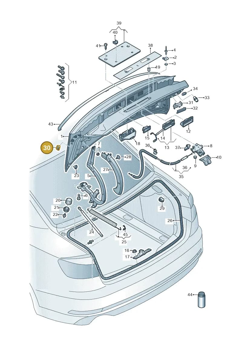 8W5827373 — Audi A4 (2015-2025) diagram 849827000, position 30