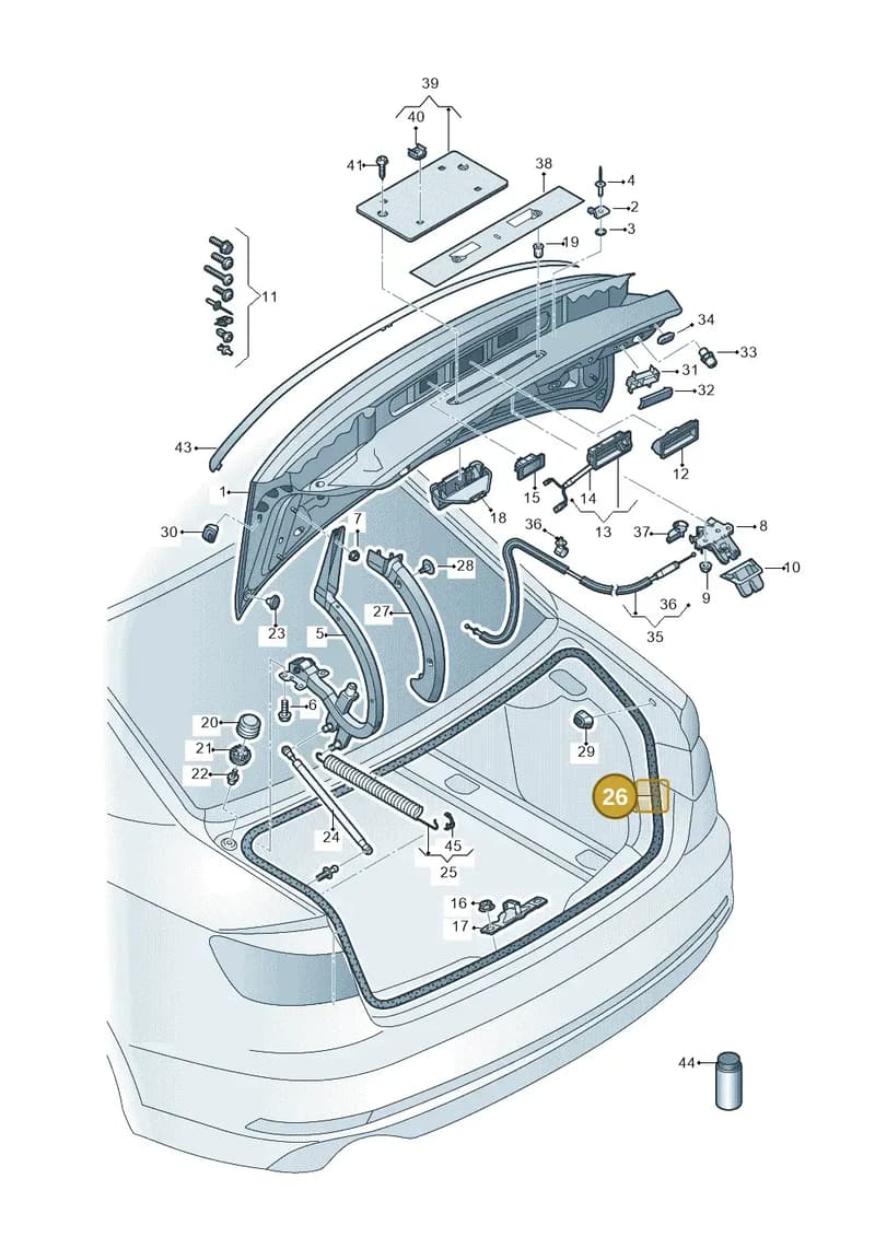 8W5827705E — Audi A4 (2015-2025) diagram 849827000, position 26