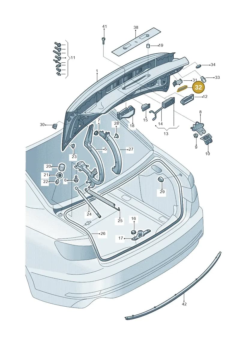 8W5827797 — Audi A4L 2.0 (2016-) diagram 216827100, position 32