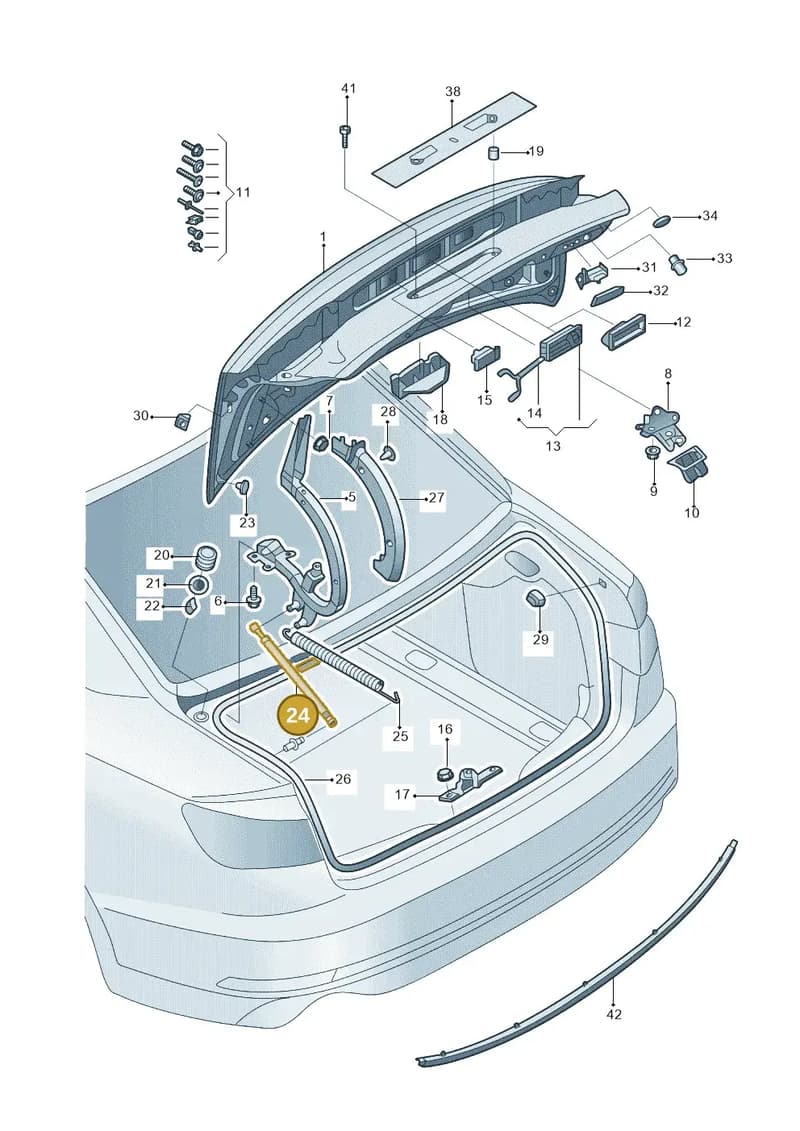 8W5827919 — Audi A4L 2.0 (2016-) diagram 216827100, position 24