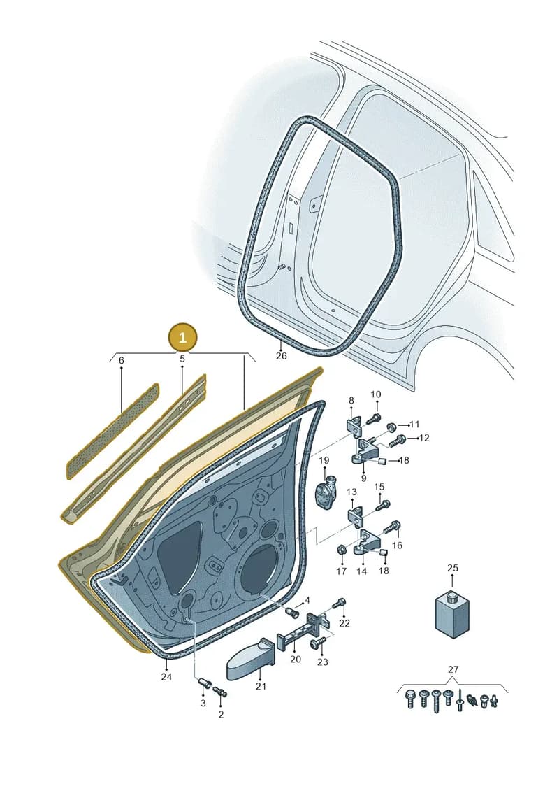 8W5833051D — Audi A4 (2015-2025) diagram 849833100, position 1