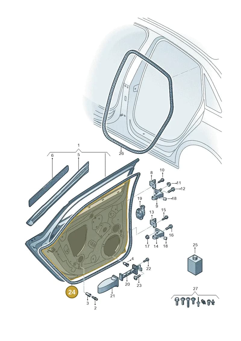8W5839912A — Audi A4 (2015-2025) diagram 849833100, position 24