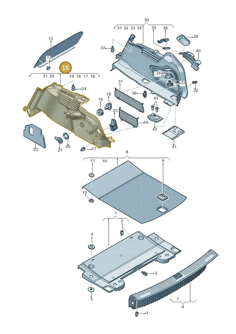 8W5863879ABCA9 — Audi A4 (2015-2025) diagram 849863800, position 15
