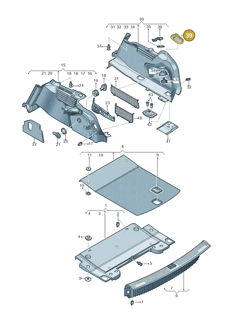8W58641354PK — Audi RS5 Sportback (2017-2025) diagram 897863800, position 39