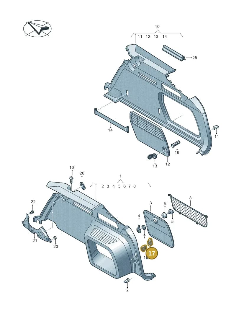 8W58672554PK — Audi RS6 Avant (2019-) diagram 430863090, position 17