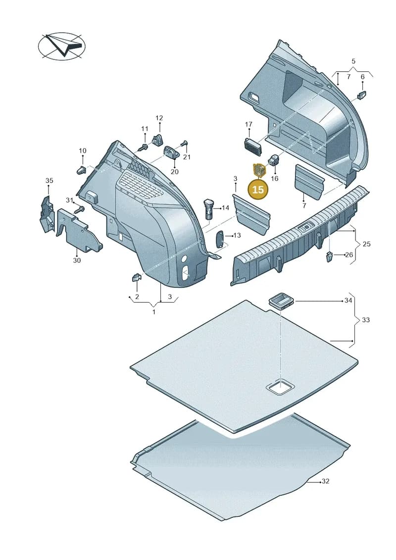 8W58672554PK — Audi RS Q3 Sportback (2019-2024) diagram 597863800, position 15