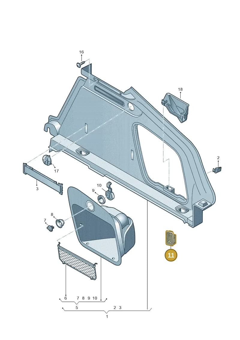 8W58672554PK — Audi RS5 Sportback (2017-) diagram 897863900, position 11