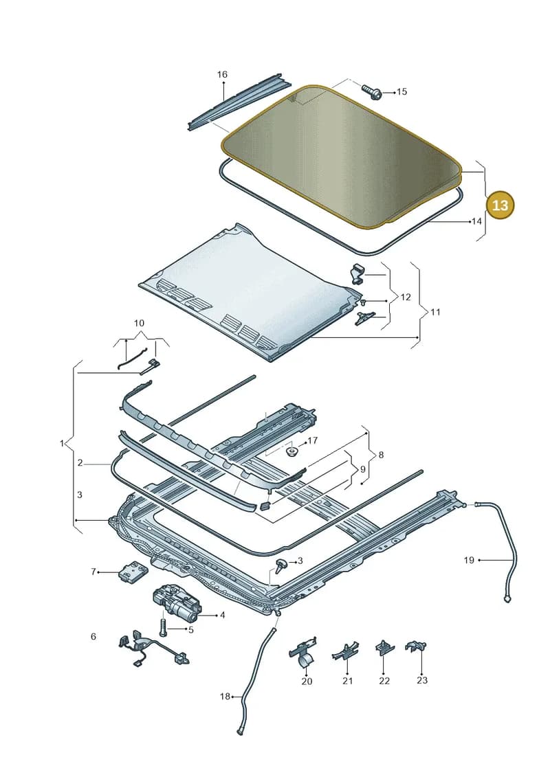 8W5877071B — Audi A4 (2015-2025) diagram 849877000, position 13