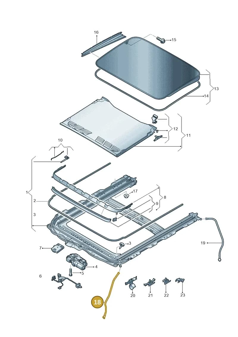 8W5877201C — Audi A4 (2015-2025) diagram 849877000, position 18