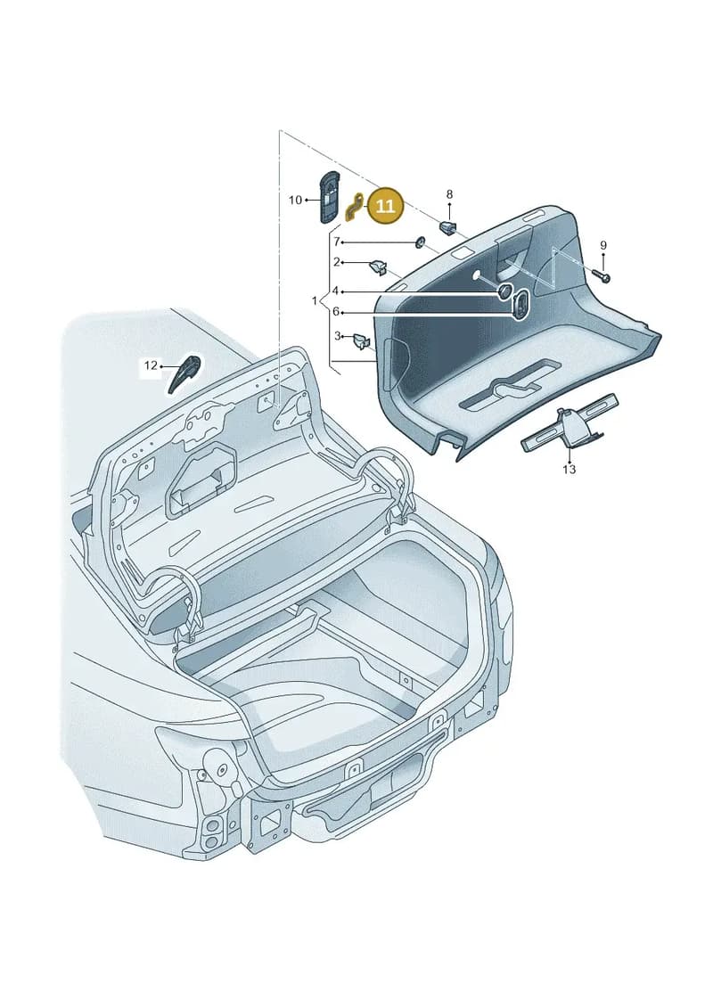 8W5880129 — Audi A4 (2015-2025) diagram 849867900, position 11