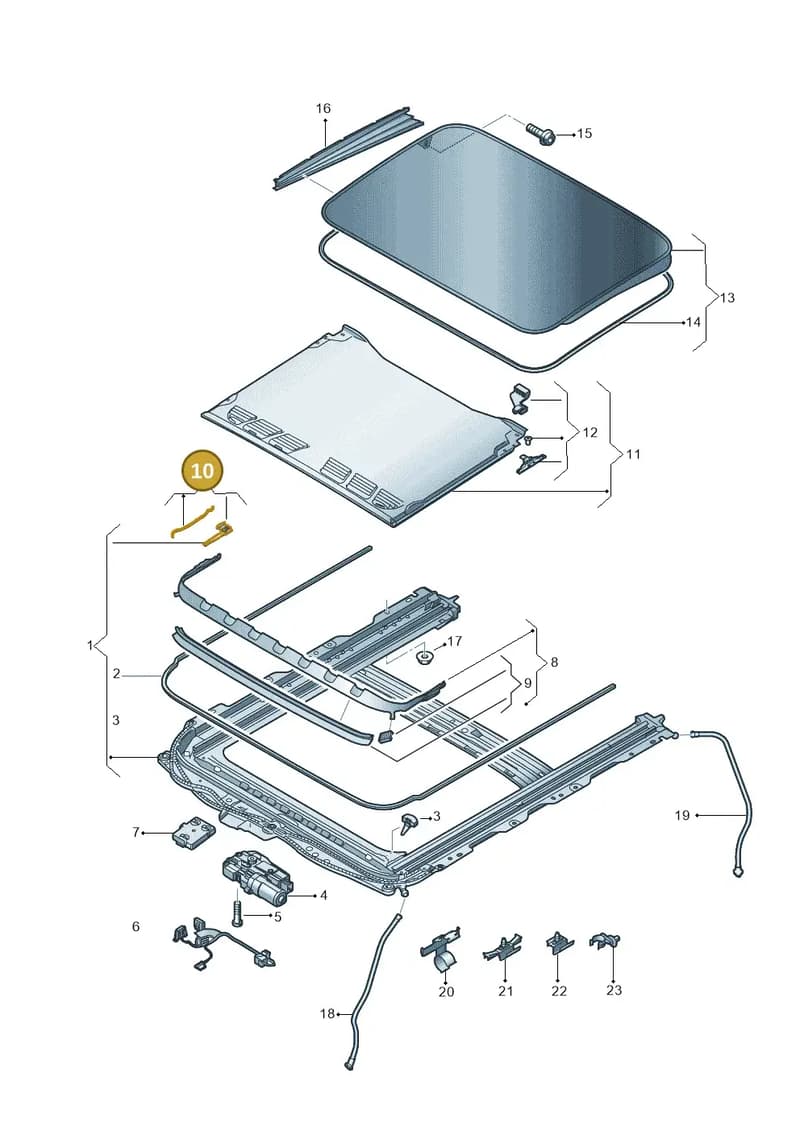 8W5898658 — Audi A4 (2015-2025) diagram 849877000, position 10