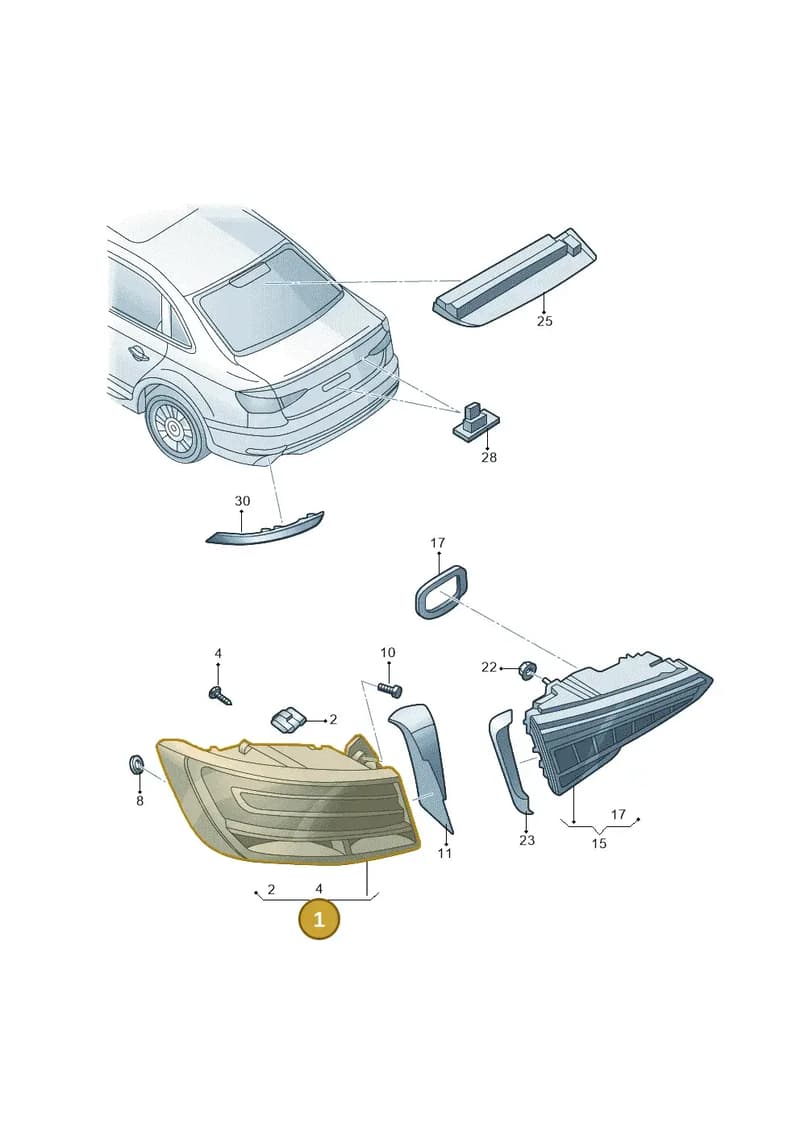 8W5945091C — Audi A4L 2.0 (2016-) diagram 216945000, position 1