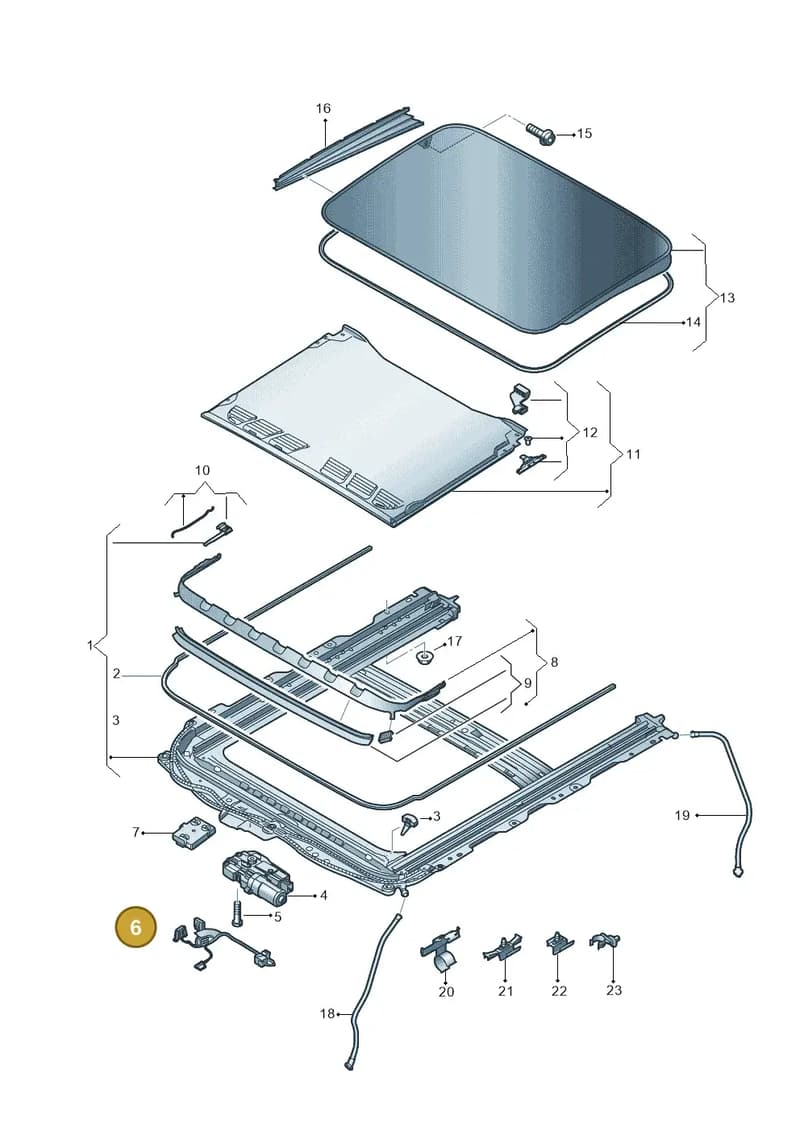 8W5971648 — Audi A4 (2015-2025) diagram 849877000, position 6