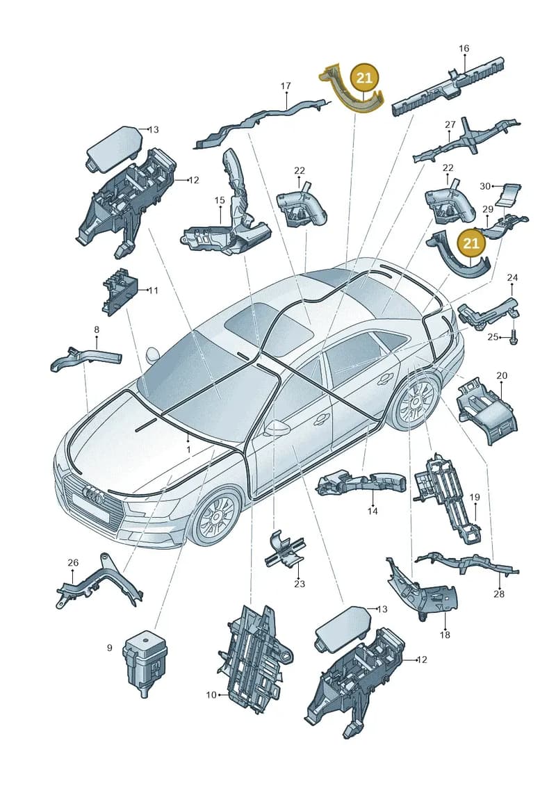 8W59718214PK — Audi A4 (2015-2025) diagram 849971080, position 21
