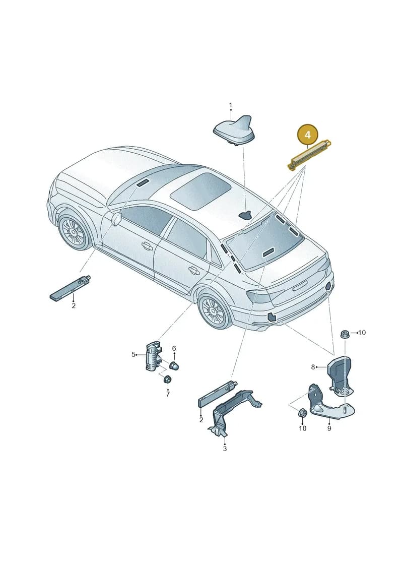 8W6035225P — Audi A4 (2015-2025) diagram 849035100, position 4