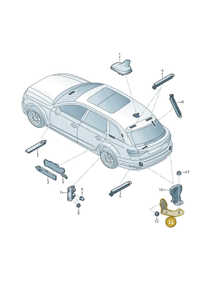 8W6035525A — Audi RS4 Avant (2017-2025) diagram 849035150, position 11