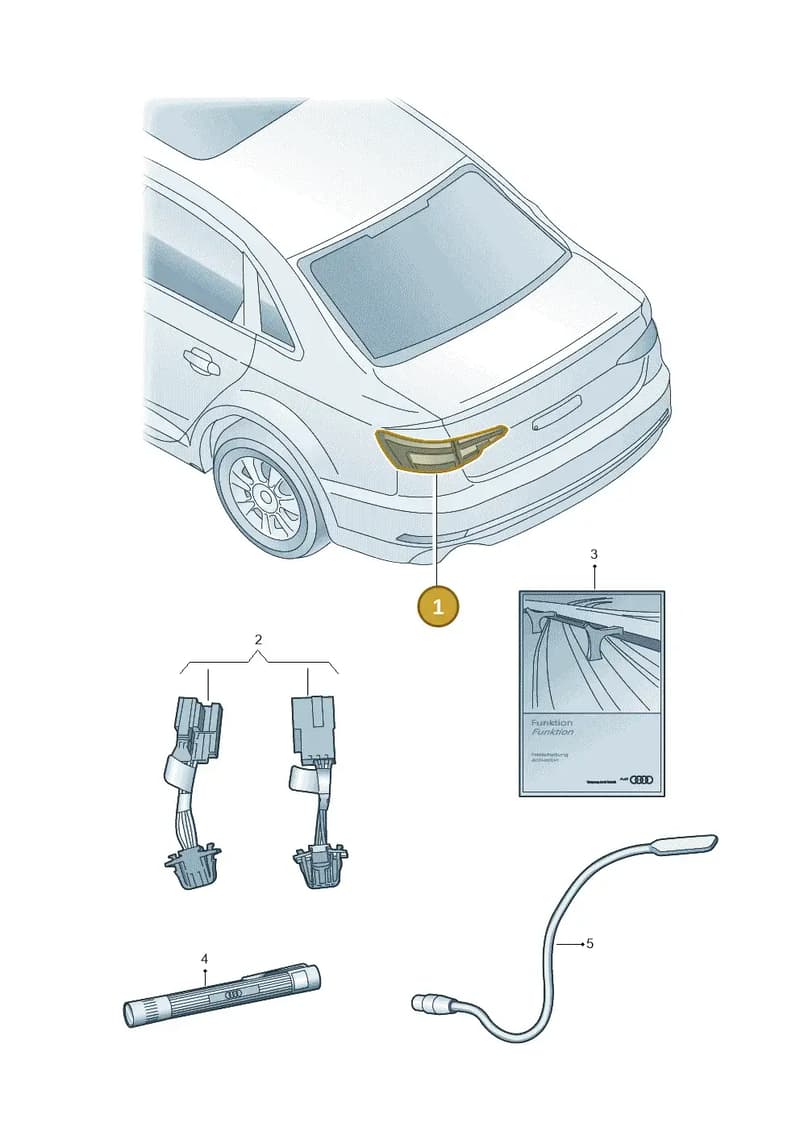 8W6052102B — Audi A5 Sportback (2016-2025) diagram 849051030, position 1