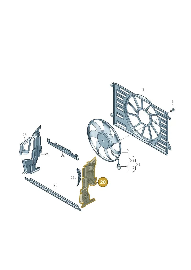 8W6121283D — Audi A5 Sportback (2016-2025) diagram 897121900, position 20