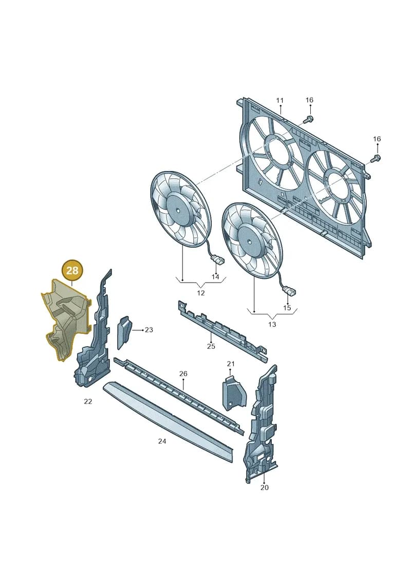 8W6121674C — Audi RS4 Avant (2017-2025) diagram 438121930, position 28