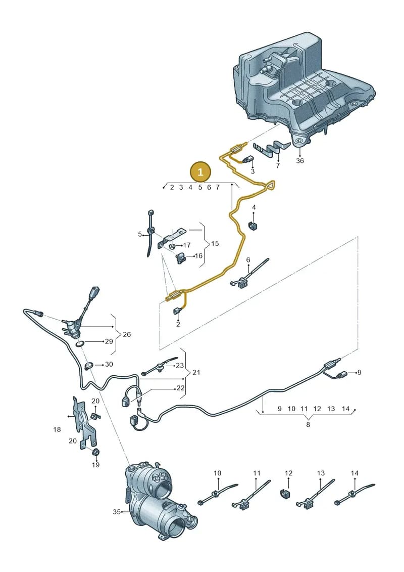 8W6131962 — Audi A5 Sportback (2016-2025) diagram 897201500, position 1