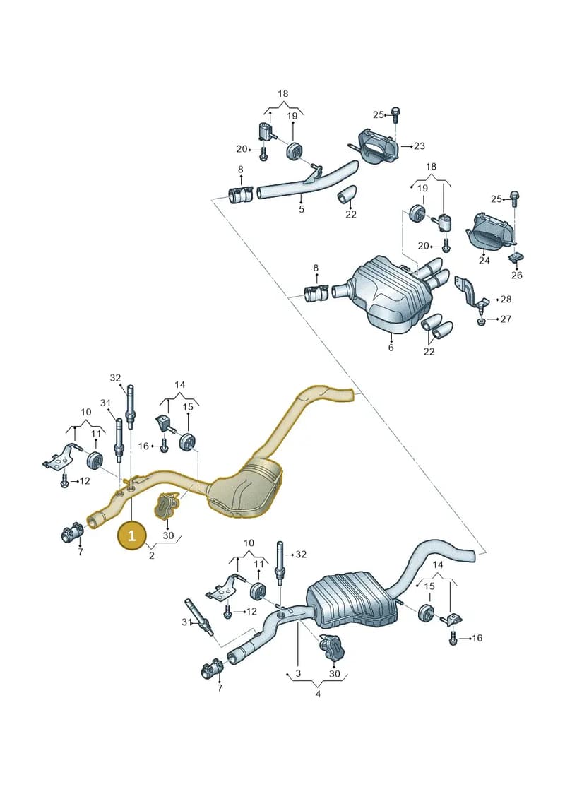 8W6253409M — Audi A5 Sportback (2016-2025) diagram 849253093, position 1
