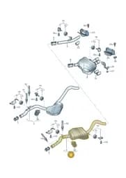 8W6253609C Audi Rear Silencer