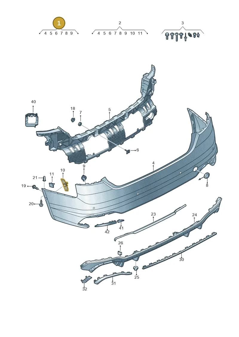 8W6807067ACGRU — Audi RS5 Sportback (2017-2025) diagram 847807600, position 1
