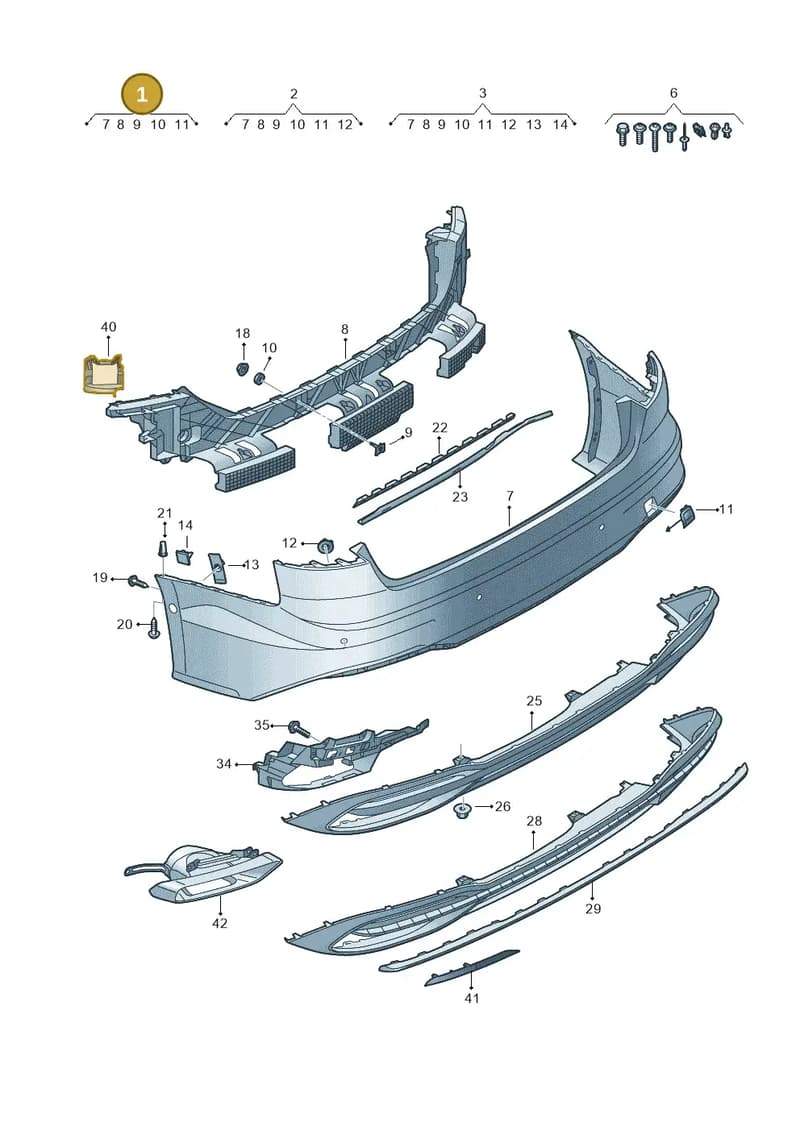 8W6807067AEGRU — Audi A5 Sportback (2016-2025) diagram 848807075, position 1