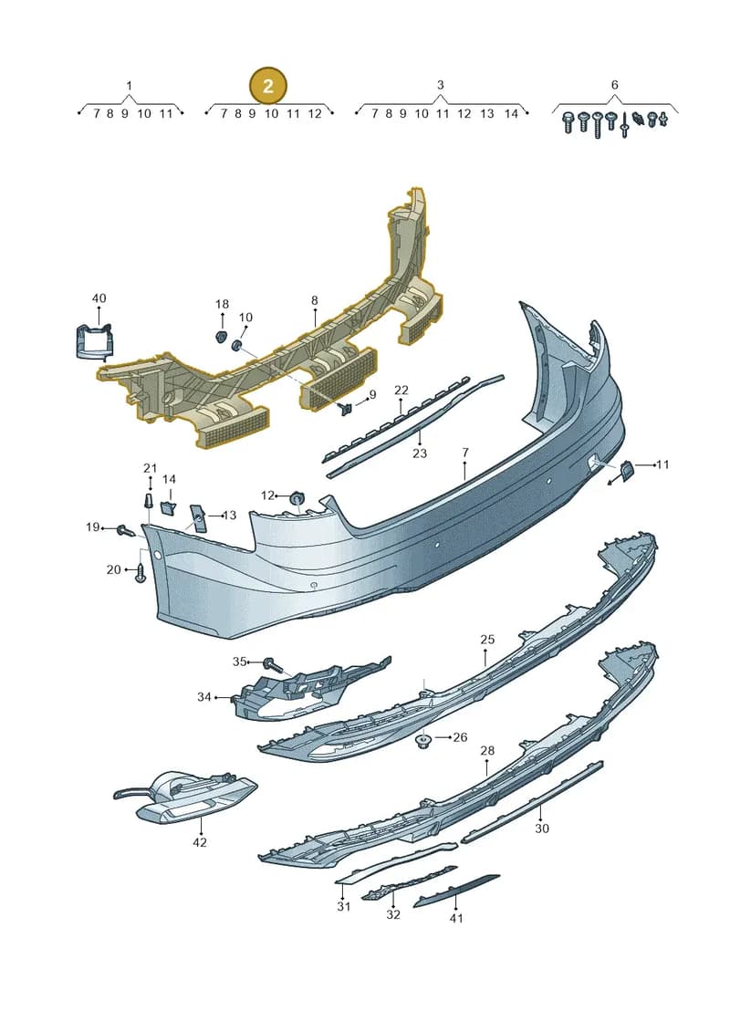 8W6807067AFGRU — Audi A5 Sportback (2016-2025) diagram 848807085, position 2