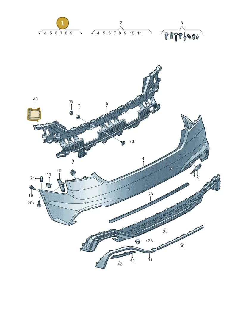 8W6807067AHGRU — Audi RS5 Sportback (2017-2025) diagram 847807070, position 1