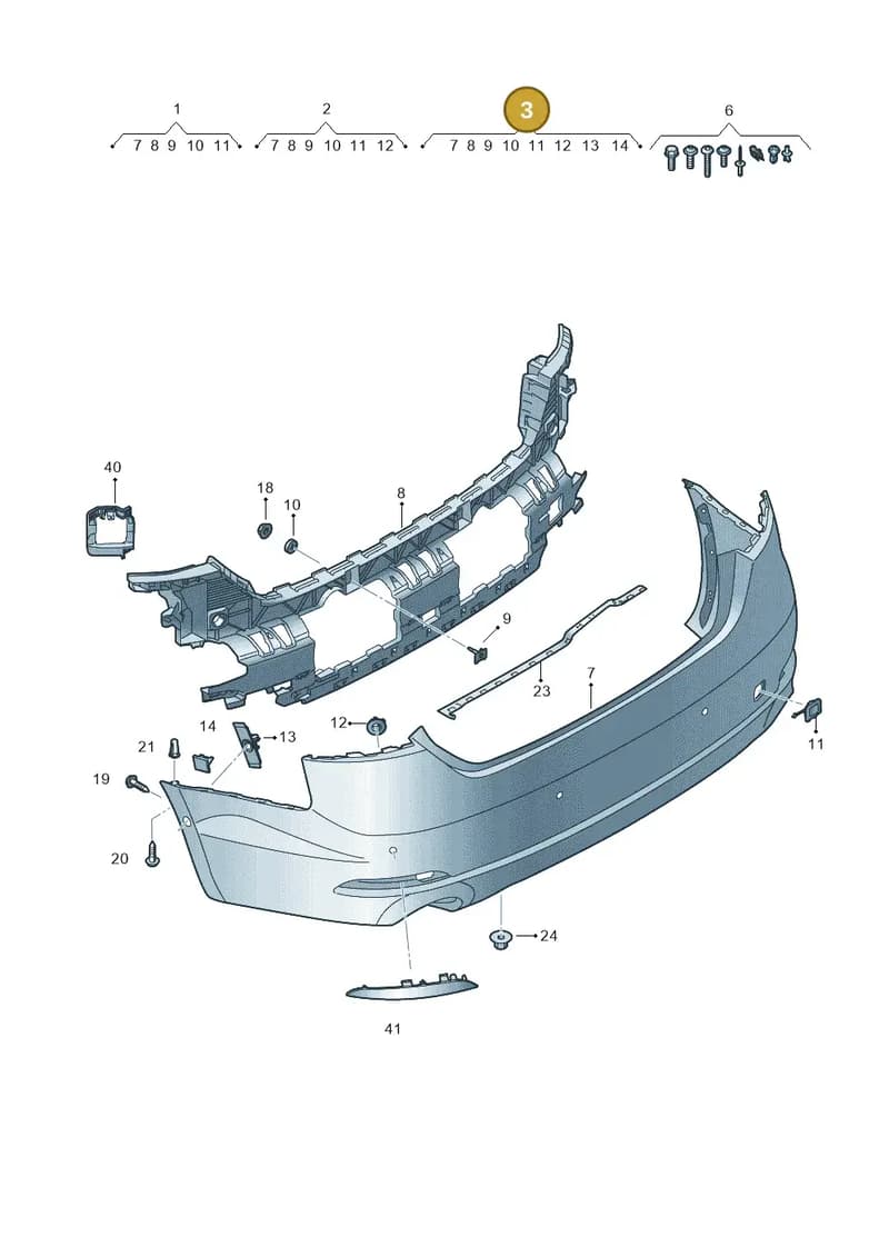 8W6807067EGRU — Audi A5 Sportback (2016-2025) diagram 897807600, position 3