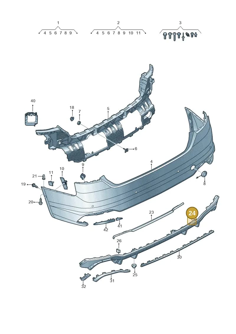 8W6807521AET94 — Audi RS5 Sportback (2017-2025) diagram 847807600, position 24