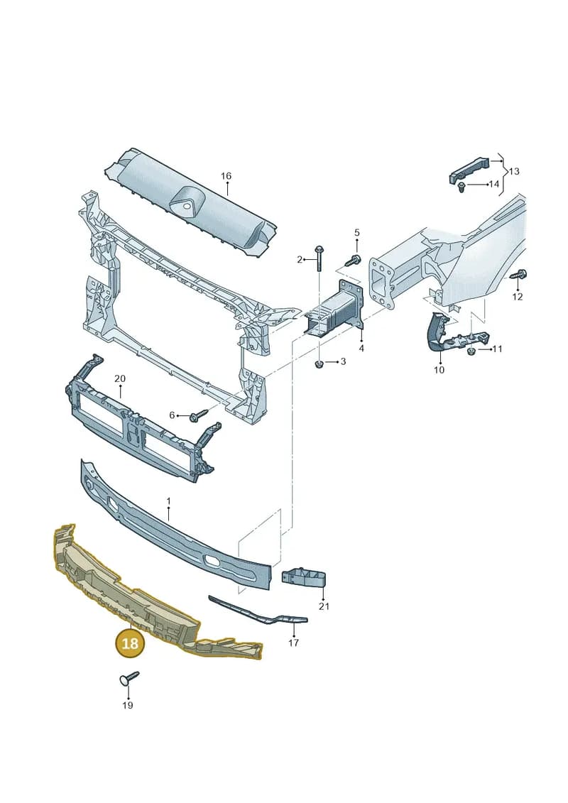 8W6807550S — Audi A5 Sportback (2016-2025) diagram 897807000, position 18