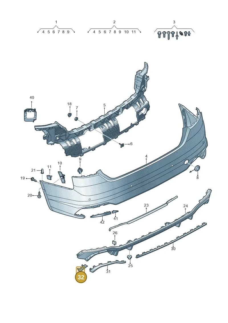 8W6807823B9B9 — Audi RS5 Sportback (2017-2025) diagram 847807600, position 32