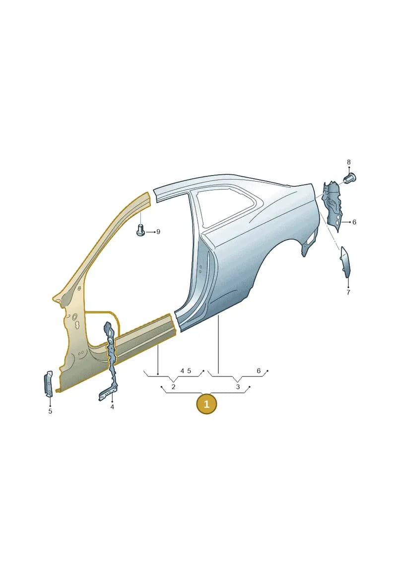 8W6810075A — Audi RS5 Sportback (2017-2025) diagram 847809500, position 1