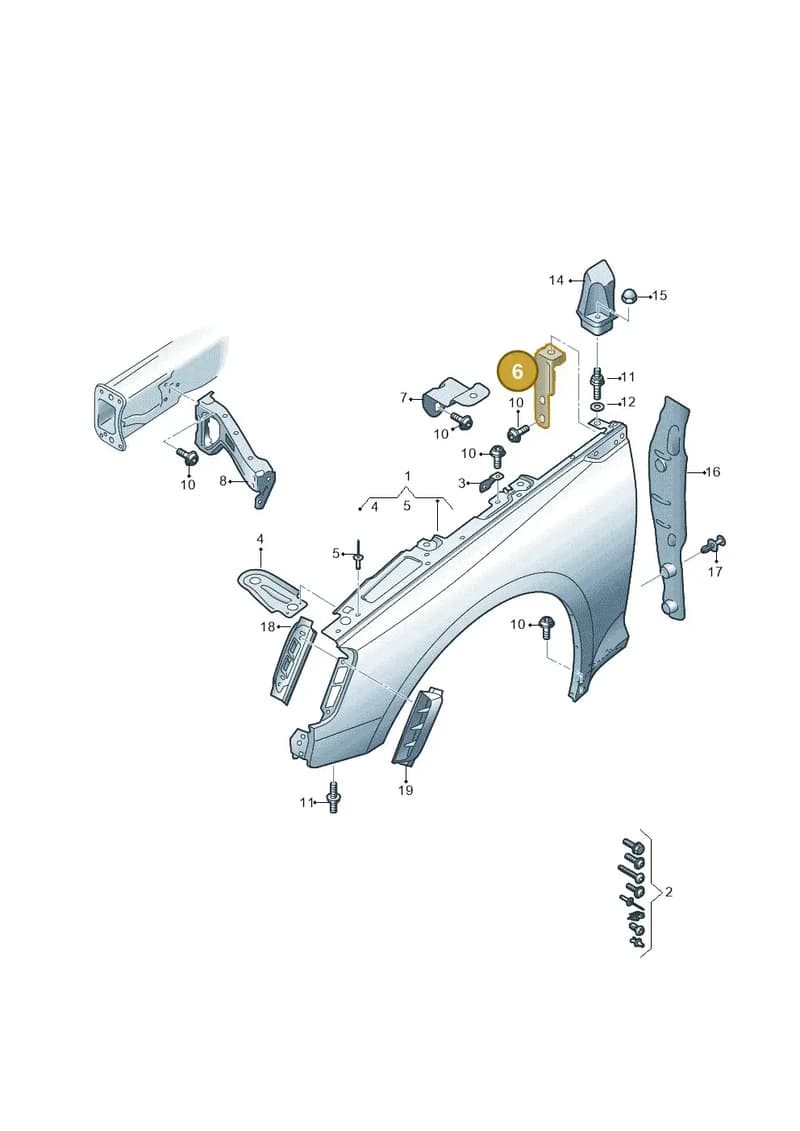 8W6821433 — Audi RS5 Sportback (2017-2025) diagram 847821000, position 6