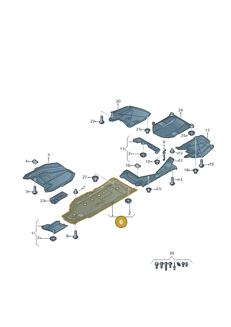 8W6825207E — Audi A5 Sportback (2016-2025) diagram 849825000, position 6