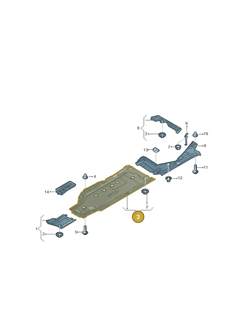 8W6825208B — Audi RS5 Sportback (2017-2025) diagram 847825000, position 3