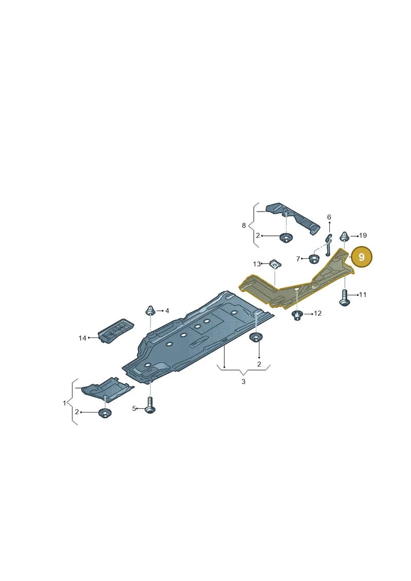 8W6825215A — Audi RS5 Sportback (2017-2025) diagram 847825000, position 9