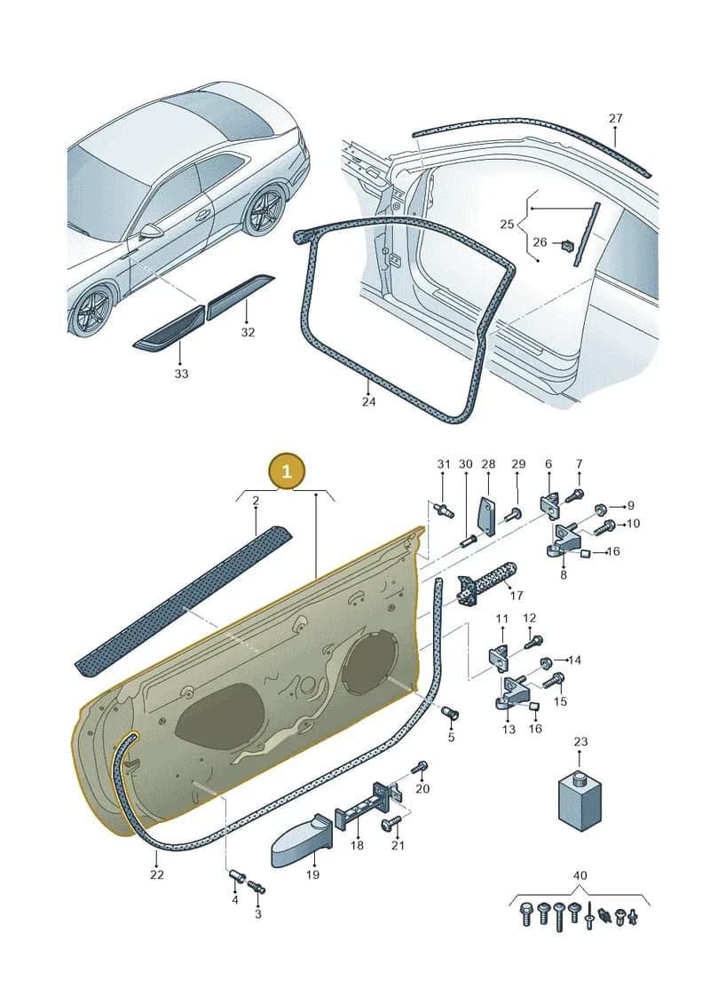 8W6831052B — Audi RS5 Sportback (2017-2025) diagram 897831100, position 1
