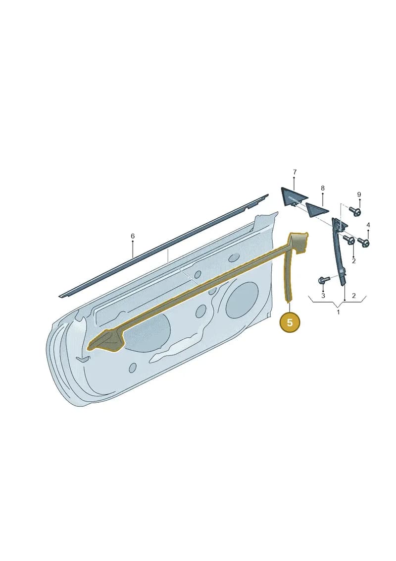 8W6837479C — Audi RS5 Sportback (2017-2025) diagram 897837400, position 5
