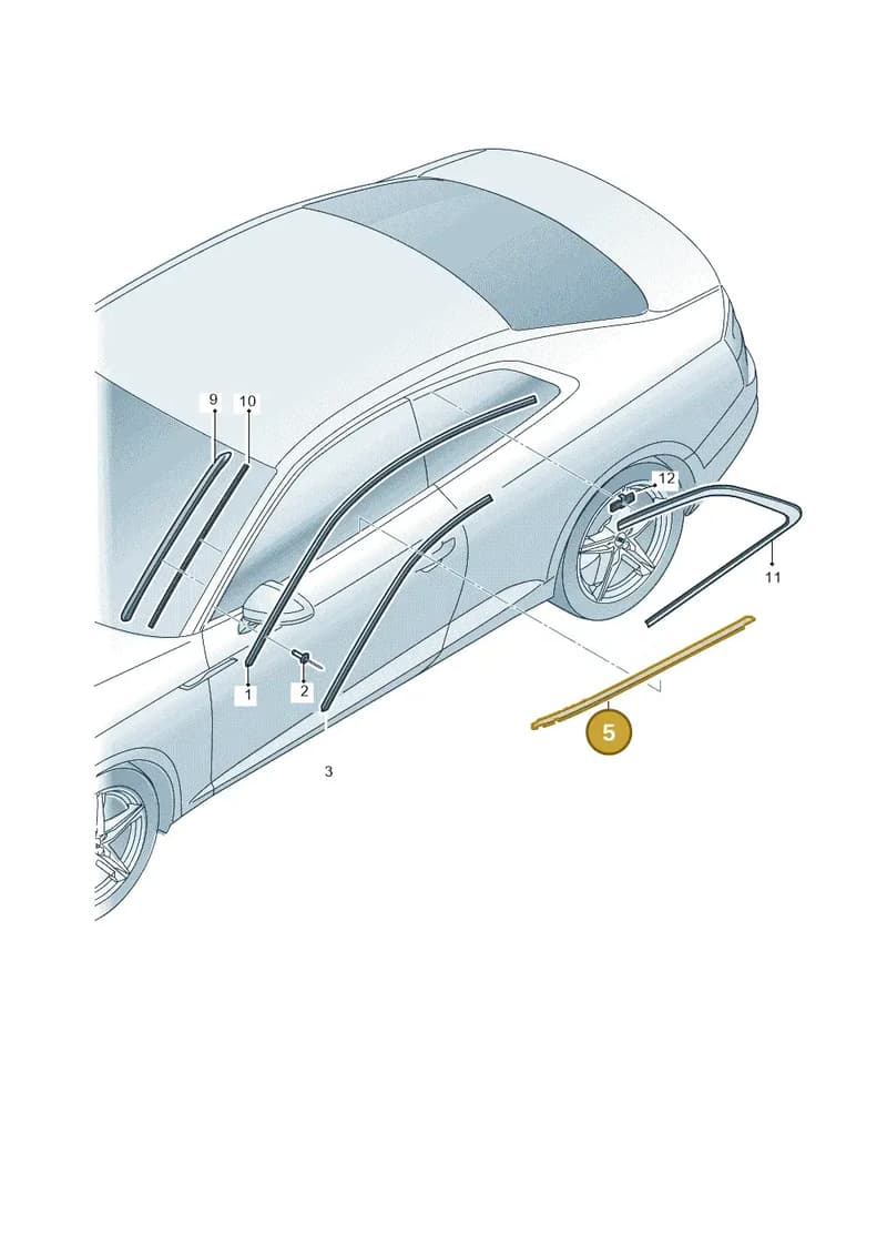 8W6853284C2ZZ — Audi A5 Sportback (2016-2025) diagram 897853100, position 5