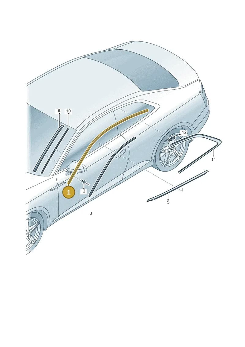 8W6853703C2ZZ — Audi A5 Sportback (2016-2025) diagram 897853100, position 1