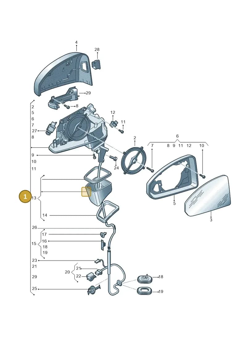 8W6857409CK9B9 — Audi A5 Sportback (2016-2025) diagram 897857401, position 1