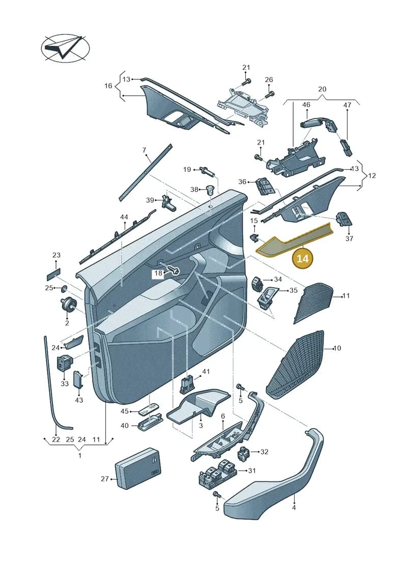 8W6867410L6T3 — Audi RS5 Sportback (2017-2025) diagram 897867000, position 14
