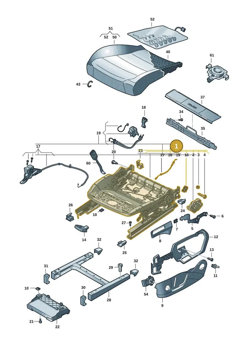 8W6881106AE — Volkswagen T-Roc Cabriolet (2019-2025) diagram 2gk881000, position 1
