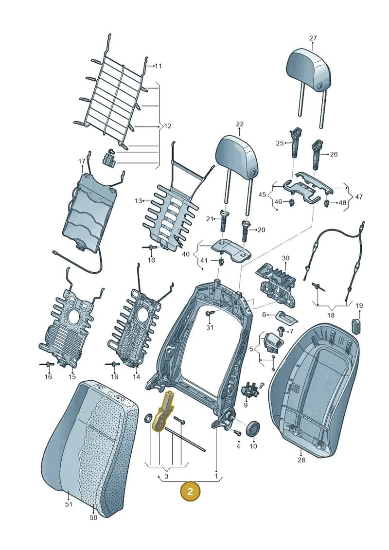 8W6881515D — Audi RS5 Sportback (2017-2025) diagram 897881500, position 2