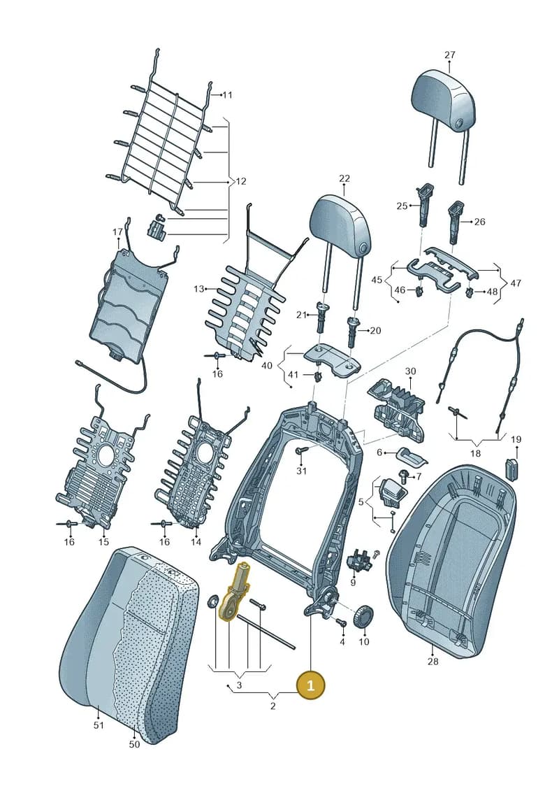 8W6881515F — Audi A5 Sportback (2016-2025) diagram 897881500, position 1